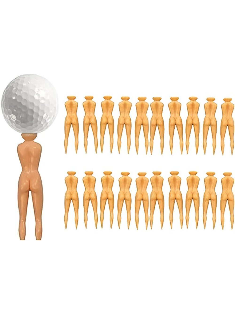 Golf Tees 3" Nude Woman Plastic Golf Tees, Golf Sexy Girl Lady Tees Holder